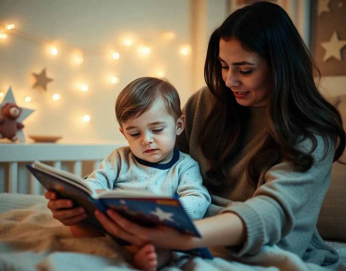 Madre e hijo leyendo juntos